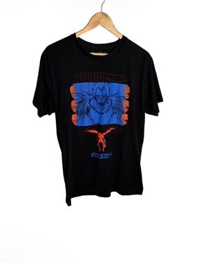 Death note blue & orange anime Ryuk graphic unisex T shirt size L